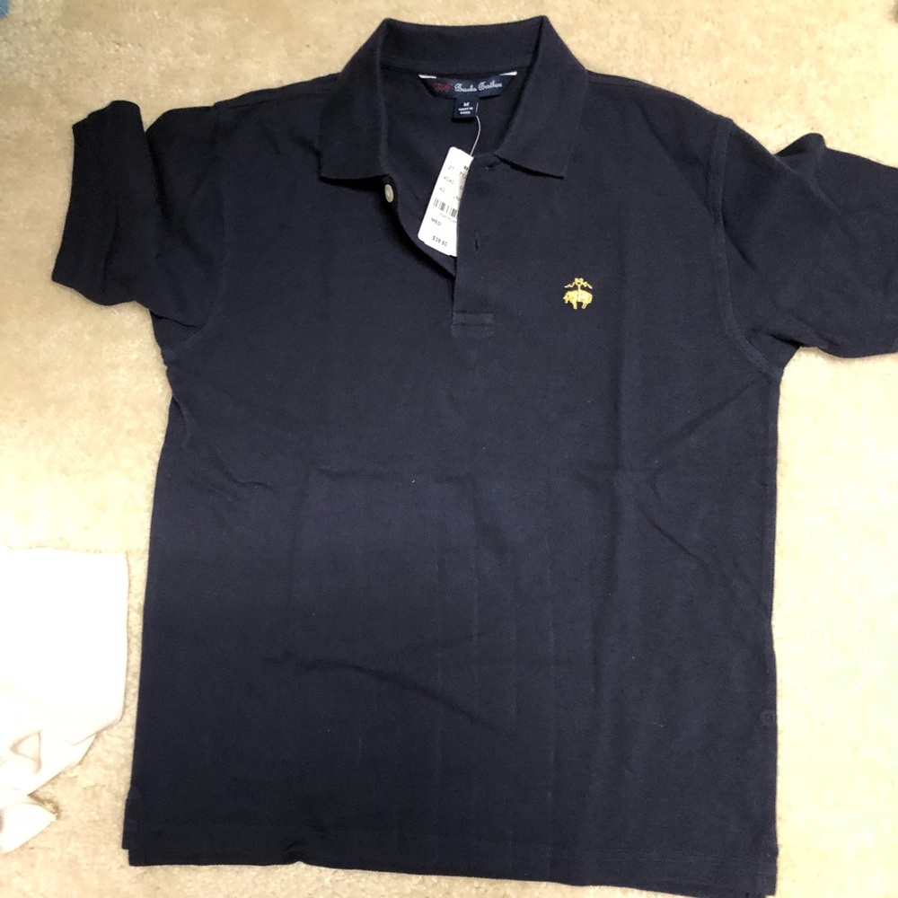 Kids navy Brooks Brothers polo